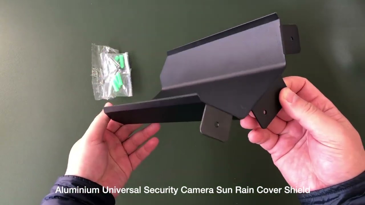 Aluminum Universal Security Camera Sun Rain Cover Shield Open Box